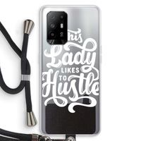 Hustle Lady: Oppo A94 5G Transparant Hoesje met koord
