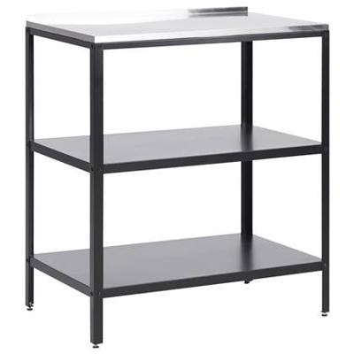 Beliani - VILAMA - Buitenkeuken eiland - Zwart - 80x50x92 cm - Staal