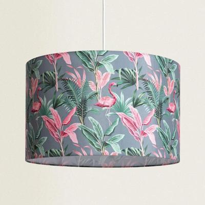 Hanglamp grote stoffen kap met E27 fitting &apos;Flamingo&apos;