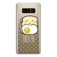 Sleep All Day: Samsung Galaxy Note 8 Transparant Hoesje