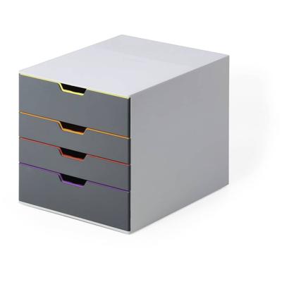 Durable VARICOLOR® 4 760427 Ladebox Grijs DIN A4, DIN C4, Folio, Letter Aantal lades: 4
