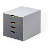 Durable VARICOLOR® 4 760427 Ladebox Grijs DIN A4, DIN C4, Folio, Letter Aantal lades: 4
