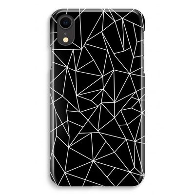 Geometrische lijnen wit: iPhone XR Volledig Geprint Hoesje