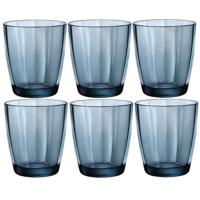 Bormioli Rocco Tumbler Drinkglazen - 6x stuks - blauw - 300 ml