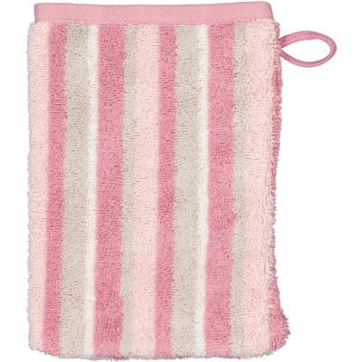 Cawö Cawo Breeze Streifen Washandje 16x22 blush
