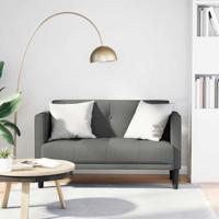 Loveseat Bank Donkergrijs 111 cm Stof