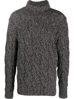 Lardini pull en maille à col roulé - Marron