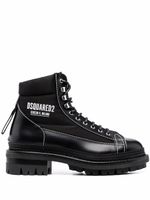 DSQUARED2 bottes à logo imprimé - Noir