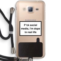 I'm dope: Samsung Galaxy J3 (2016) Transparant Hoesje met koord