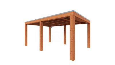 Trendhout Overkapping Palermo XXL 505x380 cm- Plat dak- Hout- Trendhout