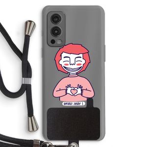 Hartje: OnePlus Nord 2 5G Transparant Hoesje met koord