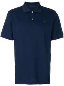 Prada polo en coton piqué - Bleu