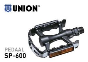 Union pedaal sp-600 aluminium, zwart, 9/16". hangverpakking