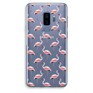 Flamingoprint groen: Samsung Galaxy S9 Plus Transparant Hoesje