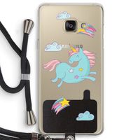 Vliegende eenhoorn: Samsung Galaxy A3 (2016) Transparant Hoesje met koord Vliegende eenhoorn: Samsung Galaxy A3 (2016) Transparant Hoesje met koord
