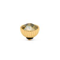 Melano Twisted Ridged Steentje Crystal Golden Shadow Goud Melano Twisted Ridged Steentje Crystal Golden Shadow Goud