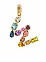 Dolce & Gabbana pendentif W en or 18ct orné de pierres variées - thumbnail