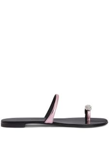 Giuseppe Zanotti sandales à ornement en cristal - Rose