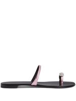 Giuseppe Zanotti sandales à ornement en cristal - Rose