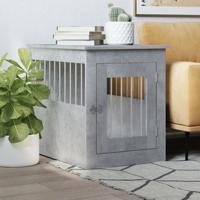 VidaXL Hondenbench 55x75x65 cm bewerkt hout betongrijs
