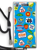 Fruitsticker: Sony Xperia XZ1 Transparant Hoesje met koord