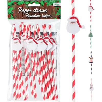 Rietjes papier set van 16sts 4ass - Nampook