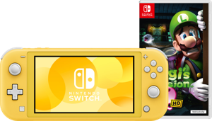 Nintendo Switch Lite Geel + Luigi's Mansion 2 HD