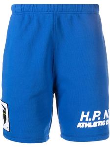 Heron Preston short de sport à détail de patch - Bleu