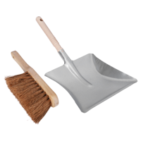 Copenhagen Pro Stoffer En Blik | Kokos handveger | 29 cm | Metalen blik met houten steel | FSC - 23.464.01