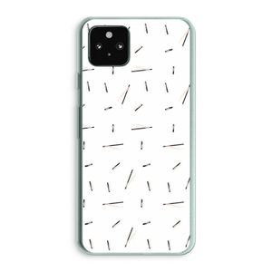 Hipster stripes: Google Pixel 5a 5G Transparant Hoesje