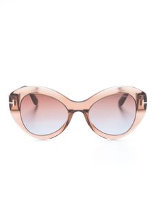 TOM FORD Eyewear lunettes de soleil à monture oversize - Marron