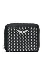 Zadig&Voltaire mini portefeuille Zv à détails de clous - Noir