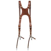 The Hantler Dual camera harness Cognac / Old silver, Large