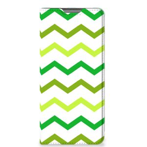 Xiaomi 12 Pro Hoesje met Magneet Zigzag Groen