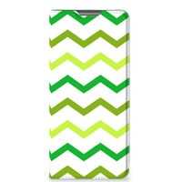 Xiaomi 12 Pro Hoesje met Magneet Zigzag Groen