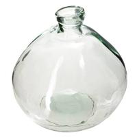 Atmosphera bol fles vaas - helder transparant - glas - H33 x D32 cm