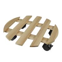 Nature planttrolley hout 35 cm rond