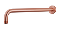 Wiesbaden Caral gebogen wand-arm 45 cm, geborsteld koper