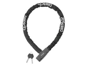 Dresco Pantserslot kabel 100 cm rvs 3-delig zwart