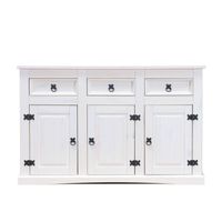 Wit dressoir New Mexico 132cm breed met 3 deuren en 3 laden.