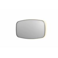 INK SP30 spiegel - 140x4x80cm contour in stalen kader incl indir LED - verwarming - color changing - dimbaar en schakelaar - geborsteld RVS 8409773
