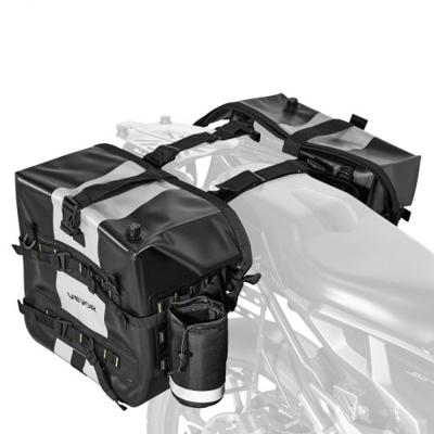 VEVOR Motortas Motorzadeltas 28 L x 2 Waterdicht, Zijzadeltas voor Motorbagage, Bagageopslag met Uitneembare Binnenzak, Zwarte Zijtas Outdoor Sport