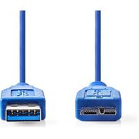 USB 3.0-Kabel | A Male - Micro-B Male | 5,0 m | Blauw