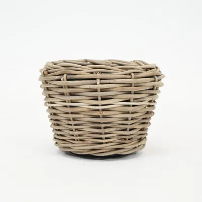 Drypot Sawah Extra Dik Rotan Grijs d57h43cm met dichte inzetpot