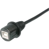 USB-stekkeraansluiting 2.0 - IP67 Bus, inbouw TC-A-KAB-USBB-FS-1M-203 USB B-bus met 1 m kabel 1586512 TRU COMPONENTS 1 stuk(s)