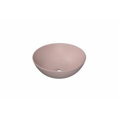 INK Otello Large waskom - 40x40x14cm Opbouw rond porselein - mat poederroze 0300296