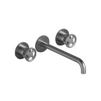 Hotbath Cobber @ Work - Wastafelmengkraan - zonder Waste - Laag - Geborsteld Nikkel - Inbouw - Nikkel - V02