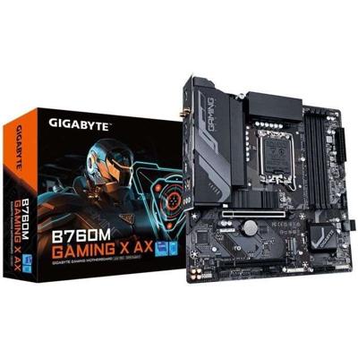 Moederbord - GIGABYTE - B760M Gaming X AX - DDR5 tot 7600 MHz - Wi-Fi 6E - 2,5 GbE LAN