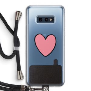 Hartje: Samsung Galaxy S10e Transparant Hoesje met koord