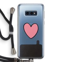 Hartje: Samsung Galaxy S10e Transparant Hoesje met koord